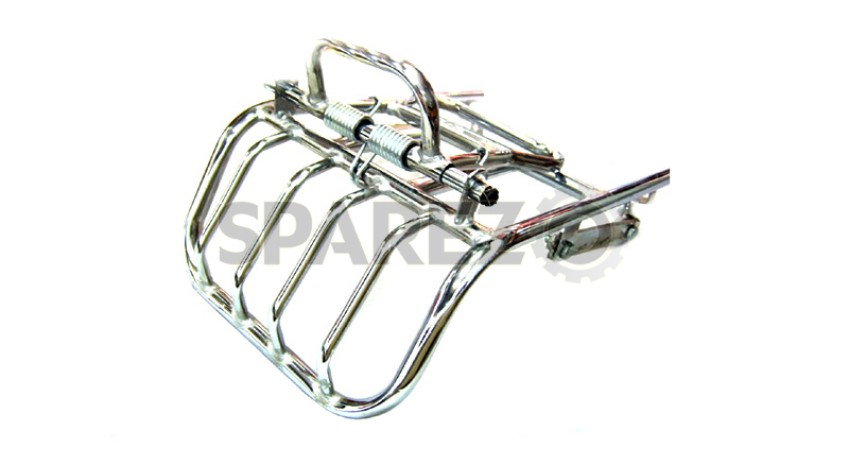 adjustable chromed rear luggage carrier royal enfield