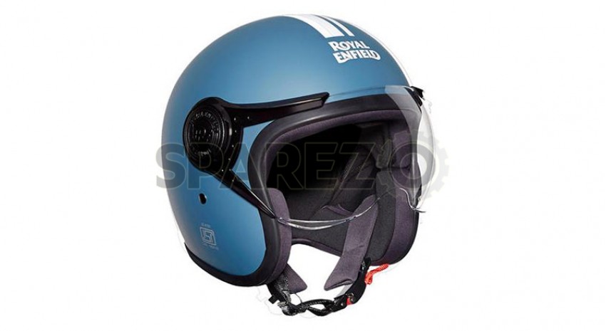 royal enfield blue helmet